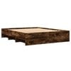 vidaXL Bedframe zonder matras hout gerookt eikenkleurig 160x200 cm