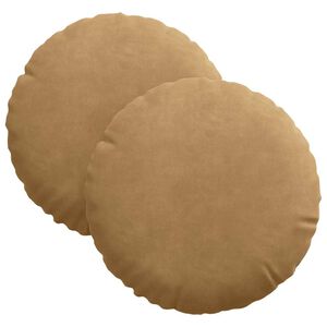 vidaXL Zitkussens 2 st Fluweel Bruin &Oslash;30 x 13 cm