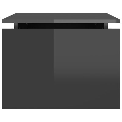 vidaXL Salontafel 68x50x38 cm spaanplaat hoogglans grijs