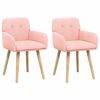 vidaXL Eettafelstoelen 2 st Boucl&eacute; Roze 59 x 57 x 85 cm
