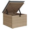 vidaXL 5-delige Loungeset met kussens poly rattan beige