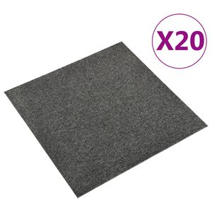 vidaXL Tapijttegels 20 st 5 m&sup2; 50x50 cm antraciet