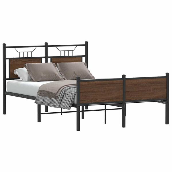 vidaXL Bedframe zonder matras bewerkt hout bruin eikenkleur 120x190 cm