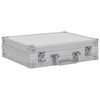 vidaXL Wapenkoffer aluminium ABS zilverkleurig