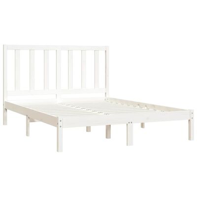 vidaXL Bedframe massief grenenhout wit 120x200 cm