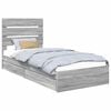 vidaXL Opslag bed met lade Grijs Sonoma 90 x 190 cm Bewerkt hout