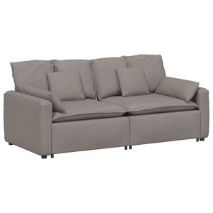 vidaXL Modulaire bank met kussens taupe