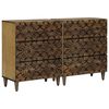 vidaXL Dressoir 2 pcs Bruin 60 x 33,5 x 75 cm Massief Mango Hout