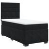 vidaXL Boxspring met matras fluweel zwart 80x200 cm