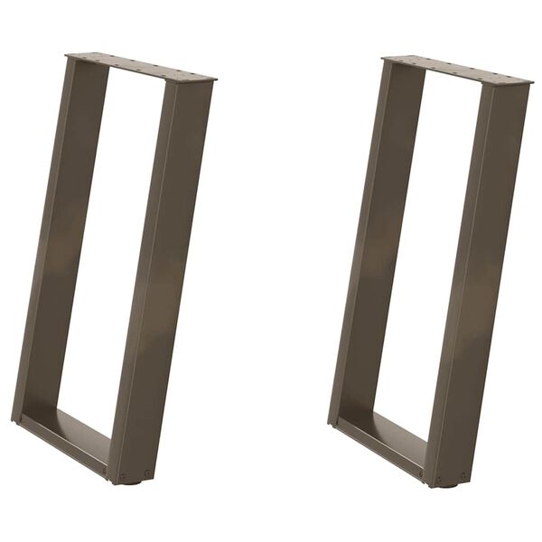 vidaXL Eettafelpoten 2 st U-vormig 60x(72-73) cm staal naturel