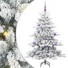 vidaXL Kunstmatige Inklapbare Kerstboom Groen en wit 150 cm PVC