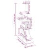 vidaXL Kattenmeubel met sisal krabpalen 155 cm donkergrijs