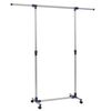 vidaXL Kledingrek verstelbaar 165x44x150 cm roestvrij staal zilver
