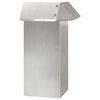 vidaXL Slakkenhekje 13,5 x 13,5 x 25 cm Roestvrij staal zilver