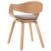 vidaXL Eetkamerstoelen 6 st gebogen hout en stof taupe