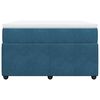 vidaXL Boxspring met matras fluweel donkerblauw 120x200 cm