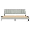 vidaXL Bedframe zonder matras "Hanko" 200x200 cm fluweel lichtgrijs
