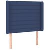 vidaXL Boxspring met matras en LED stof blauw 100x200 cm
