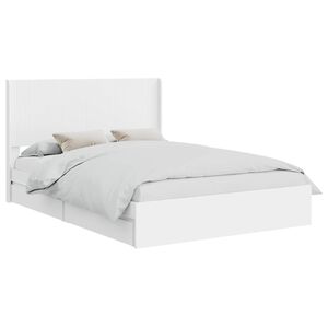 vidaXL Bedframe met opbergruimte en hoofdbord 2 st Bewerkt hout