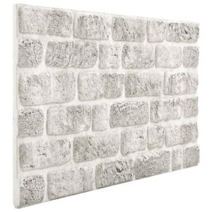 vidaXL Wandpanelen 10 pcs Lichtgrijs 100 x 50 cm EPS-schuim