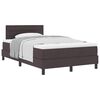 vidaXL Boxspringbed met hoofdeinde Donkerbruin 120 x 190 cm Stof