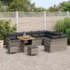vidaXL Tuin Sofa Set met kussen 12 pcs Grijs Poly riet
