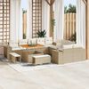 vidaXL Tuin Sofa Set met kussen 13 pcs Beige poly rattan