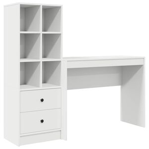 vidaXL Bureau Wit 145,5 x 40 x 127 cm 2 st