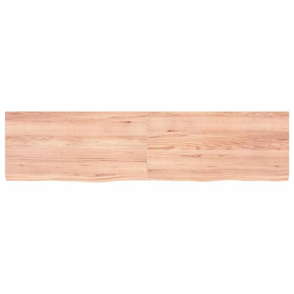 vidaXL Wastafelblad 160x40x(2-4) cm behandeld massief hout lichtbruin