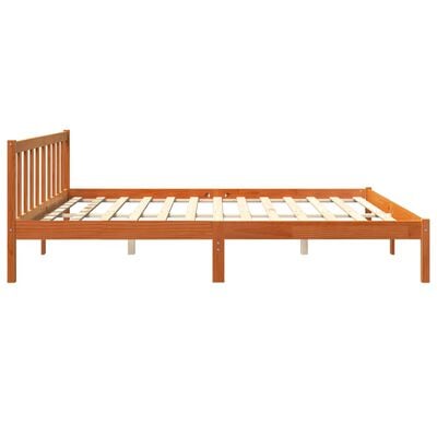 vidaXL Bedframe zonder matras massief grenenhout wasbruin 180x200 cm