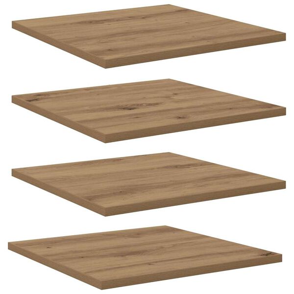 vidaXL Boekenplank Bord 4 pcs Bruin 40 x 40 x 1,5 cm Bewerkt hout