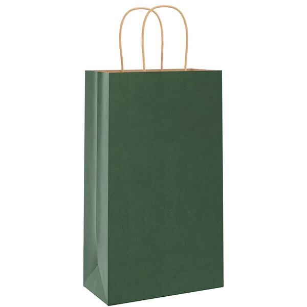 vidaXL Papieren zakken 50 st met hengsels 21x11x36 cm groen