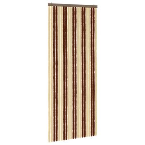 vidaXL Insecten Gordijn Chenille Bruin en beige 90 x 220 cm 100% PP