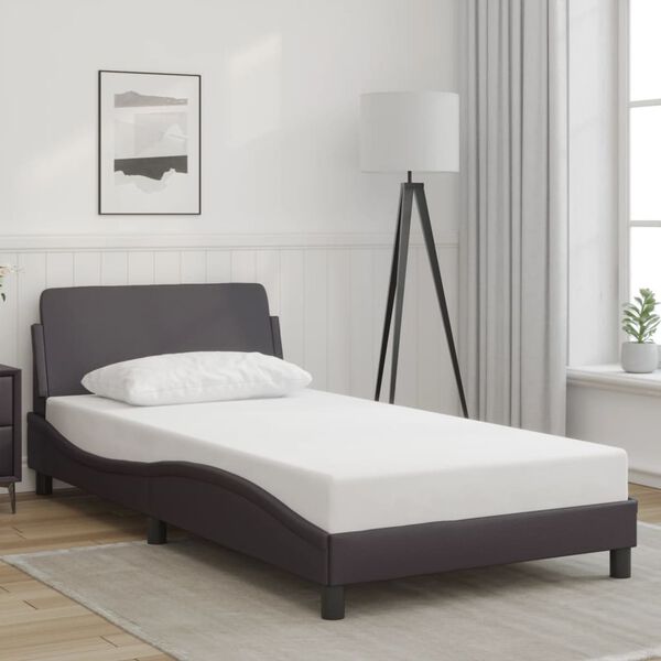 vidaXL Bedframe "Dover" kunstleer grijs 100x200 cm