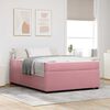 vidaXL Bedframe met matras Roze 160 x 200 cm Stof