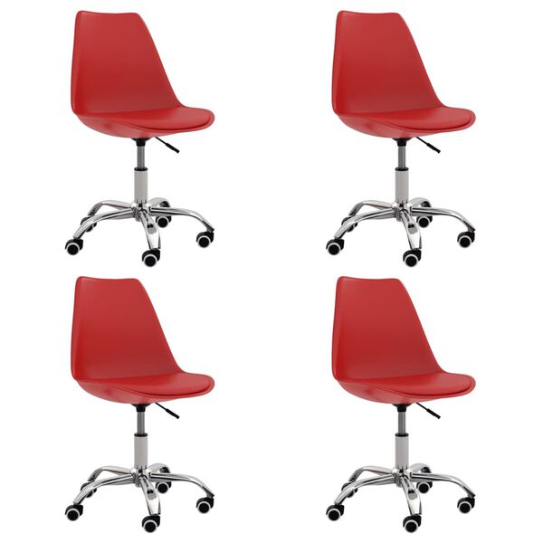 vidaXL Eetkamerstoelen 4 st kunstleer rood
