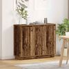 vidaXL LED Sideboard Oudhout 90 x 32 x 75 cm Bewerkt hout