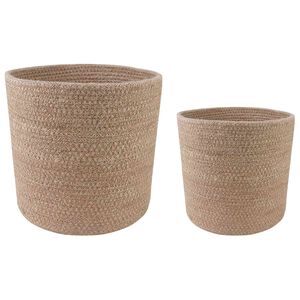 vidaXL Plantenpot Set 2 pcs Naturel &Oslash; 28 x 28 cm 100% Tossa Jute