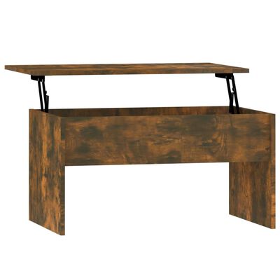 vidaXL Salontafel 80x50,5x52,5 cm bewerkt hout gerookt eikenkleurig