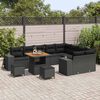 vidaXL Tuin Sofa Set 12 pcs Zwart poly rattan