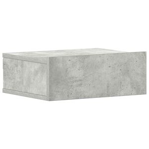 vidaXL Nachtkastje zwevend 40x30x15 cm bewerkt hout betongrijs