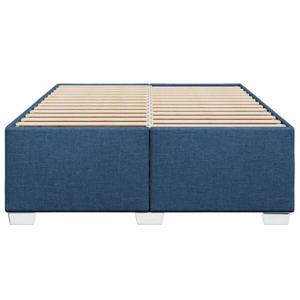 vidaXL Bedframe zonder matras stof blauw 140x190 cm