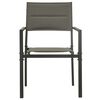 vidaXL Tuinstoelen 2 st textileen en staal grijs en antracietkleurig