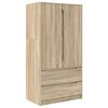 vidaXL Kledingkast Sonoma Eiken 79,5 x 49 x 156 cm Geconstrueerd hout