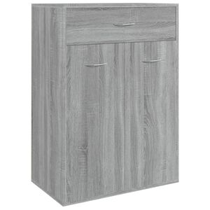 vidaXL Schoenenkast 60x35x84 cm bewerkt hout grijs sonoma