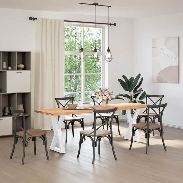 vidaXL Eettafelpoten 2 st 60x(72-73,3) cm staal wit