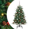 vidaXL Kunstkerstboom Groen 120 cm PVC en Metaal en Plastic