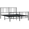 vidaXL Bedframe met hoofd- en voeteneinde metaal zwart 120x190 cm