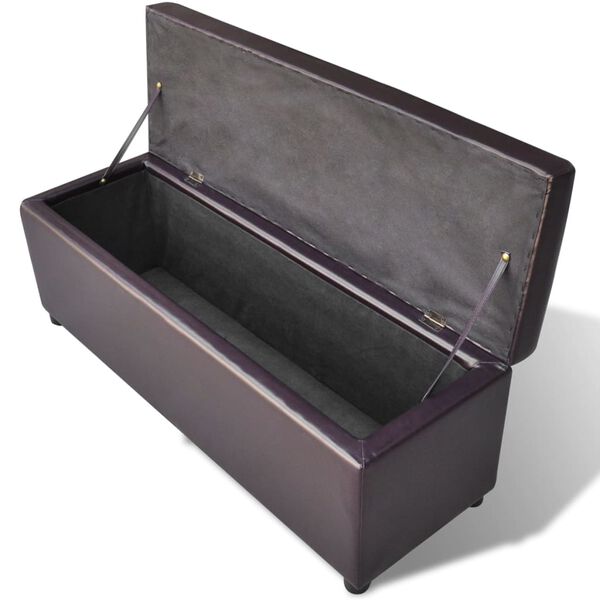 vidaXL Opbergbank lang hout bruin