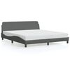 vidaXL Bedframe "Dover" stof donkergrijs 183x213 cm